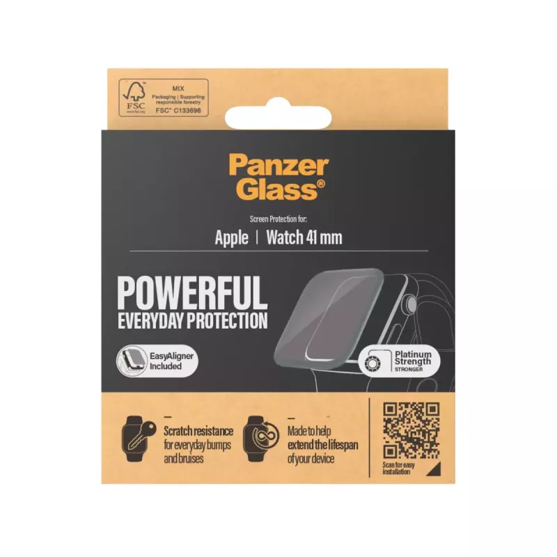 Displayschutz PanzerGlass Apple Watch Series 8 7 41mm priehľadný