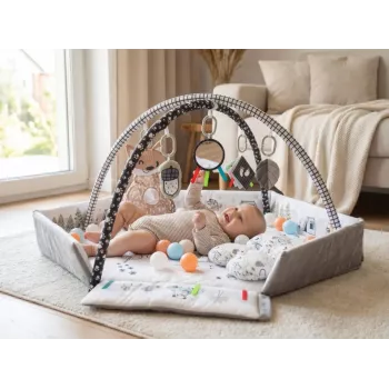 Detská hracia podložka milly mally Baby Mat 5in1 Minky – multifunkčná 5-in-1 detská podložka na bruško, hranie, odpočinok, plazenie, cestovanie