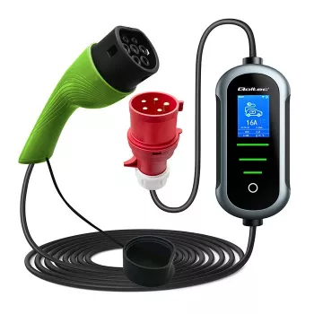 Nástenná nabíjačka pre elektromobil QOLTEC 7 kW 230V CEE 32A s Wi‑Fi a LCD (model 52721)
