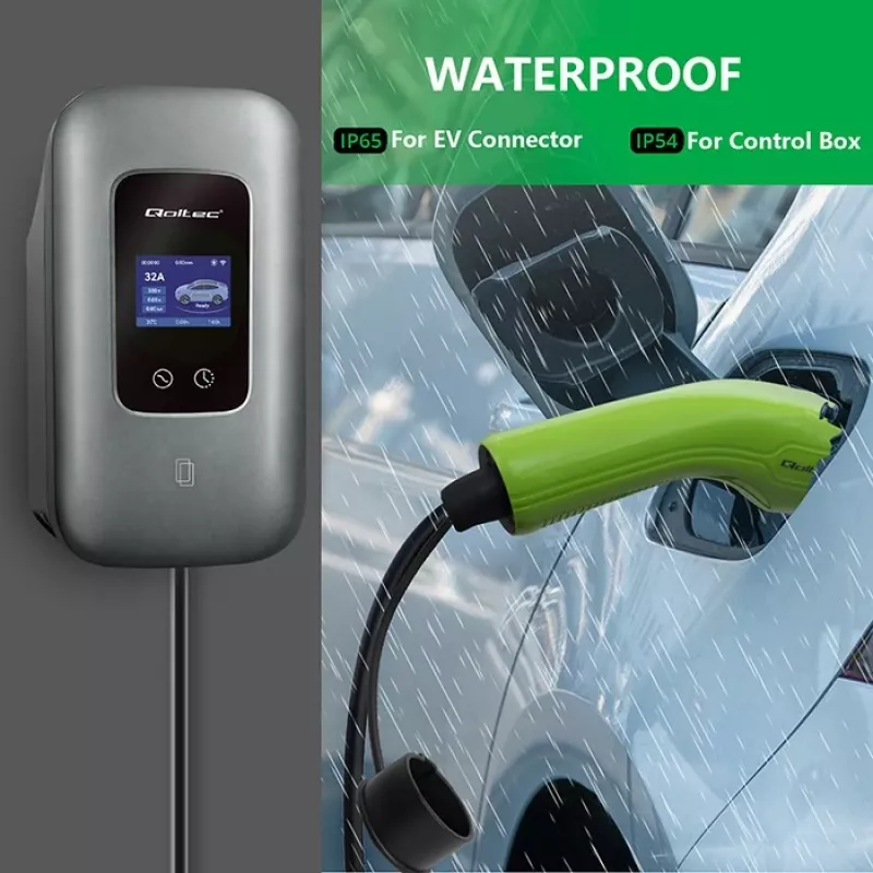 Nabíjacia stanica pre EV QOLTEC 3-fázová 22 kW 32 A s WLAN (model 52723)