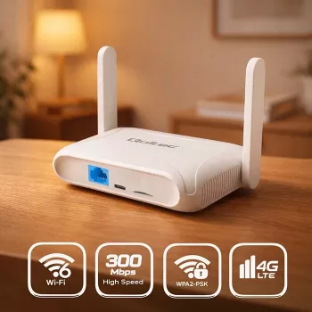 Router QOLTEC 56980 – 4G LTE mobilný router s Wi‑Fi 6