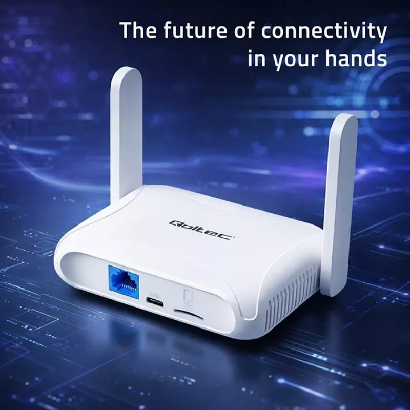 Router QOLTEC 56980 – 4G LTE mobilný router s Wi‑Fi 6