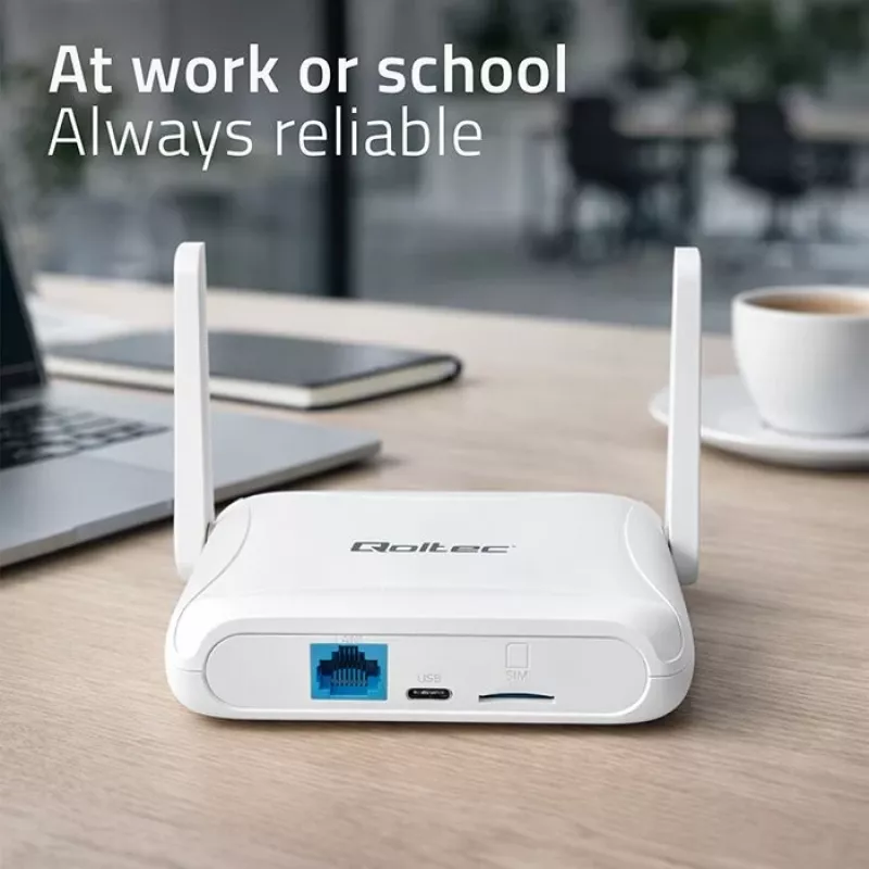 Router QOLTEC 56980 – 4G LTE mobilný router s Wi‑Fi 6