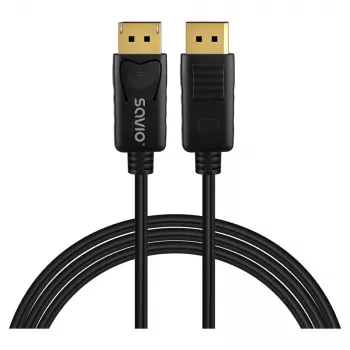 DisplayPort kábel SAVIO CL-204 v1.4 1 m, kompatibilita s DP 1.4