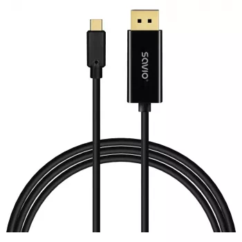 Kábel SAVIO CL-207 USB-C na DisplayPort 2,0 m, podpora DisplayPort 1.2