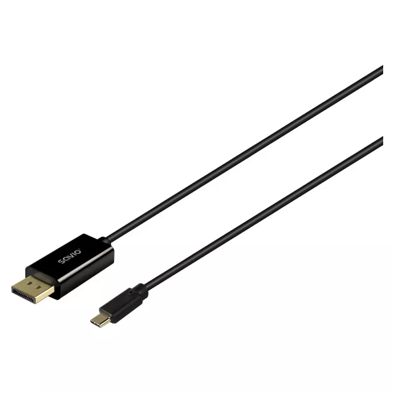 Kábel SAVIO CL-207 USB-C na DisplayPort 2,0 m, podpora DisplayPort 1.2