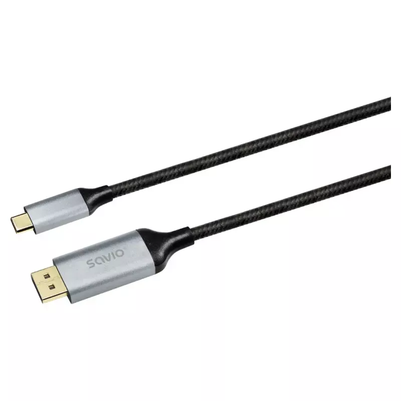 USB-C na DisplayPort kábel SAVIO CL-208 (DisplayPort 1.2, 2 m)