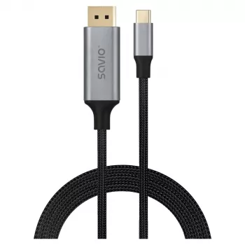 USB-C na DisplayPort kábel SAVIO CL-208 (DisplayPort 1.2, 2 m)