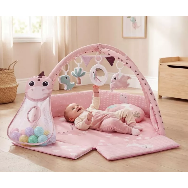 Vzdelávacia hracia podložka Dino Pink TinyMini ružová