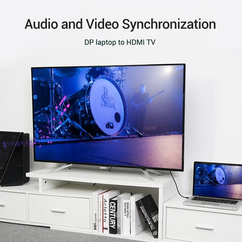 Kábel DP na HDMI 2M/SCHWARZ Hadbh Vention