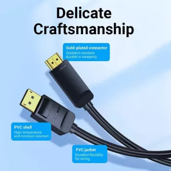 Kábel DP na HDMI 1M/HAGBF Vention