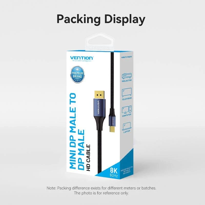 Kábel Mini DP na DP 2M/BLAU Hcflh Vention