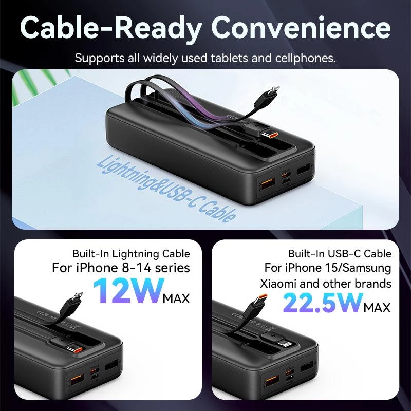 Powerbanka USB 20000MAH 22.5W/ČIERNA FHPB0 Vention