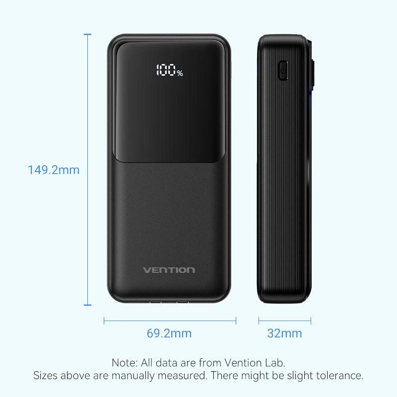 Powerbanka USB 20000MAH 22.5W/ČIERNA FHPB0 Vention