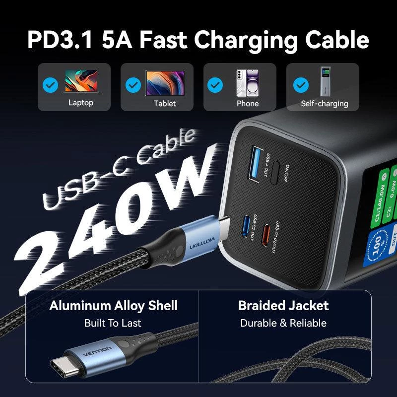 Powerbanka USB 27000MAH 140W/FKEH0 Vention