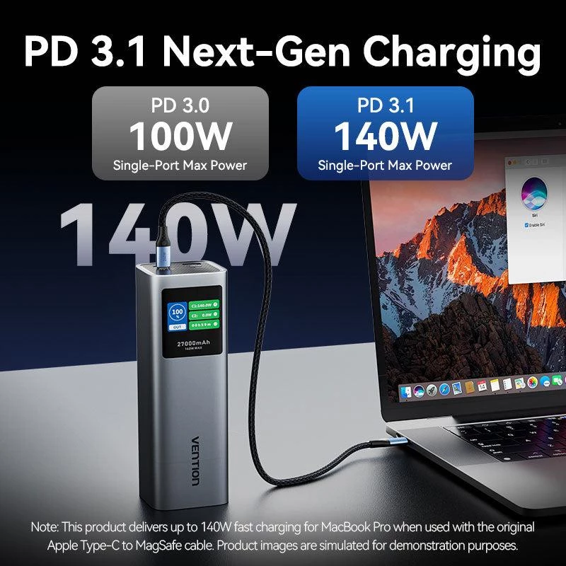 Powerbanka USB 27000MAH 140W/FKEH0 Vention