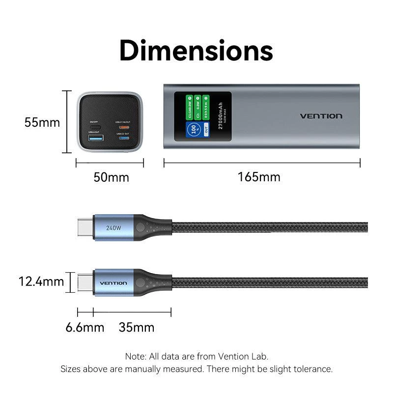 Powerbanka USB 27000MAH 140W/FKEH0 Vention