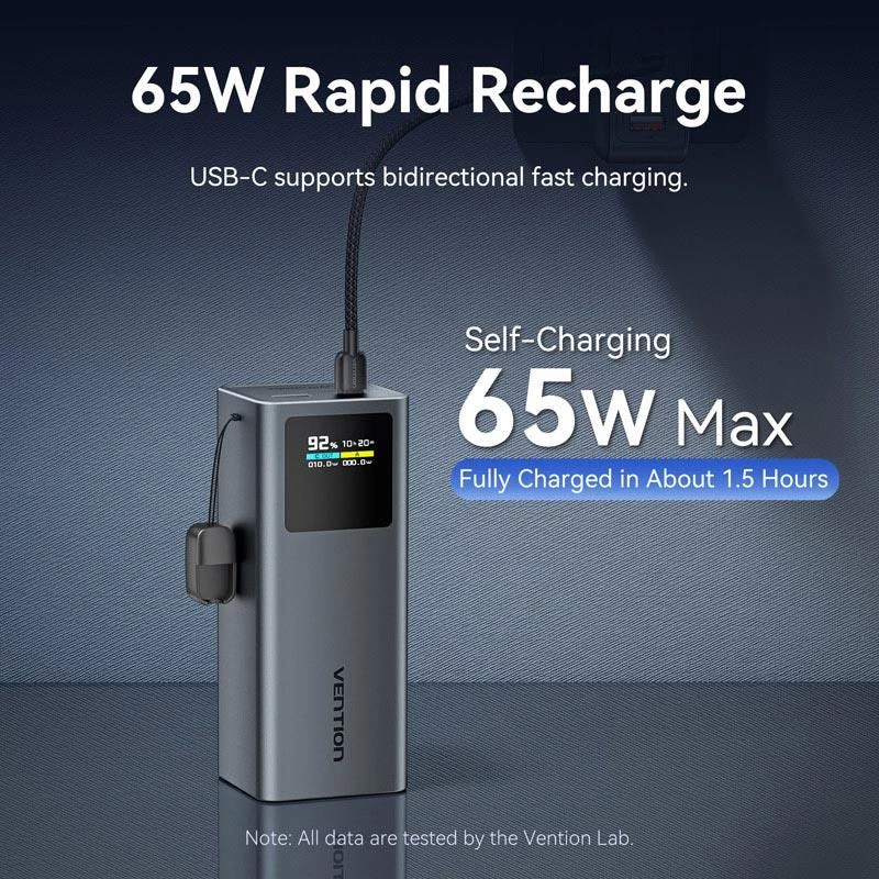 Powerbanka USB 20000MAH 100W/FKCH0 Vention