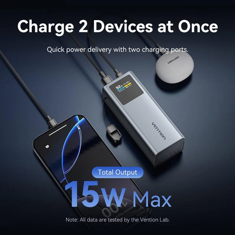 Powerbanka USB 20000MAH 100W/FKCH0 Vention