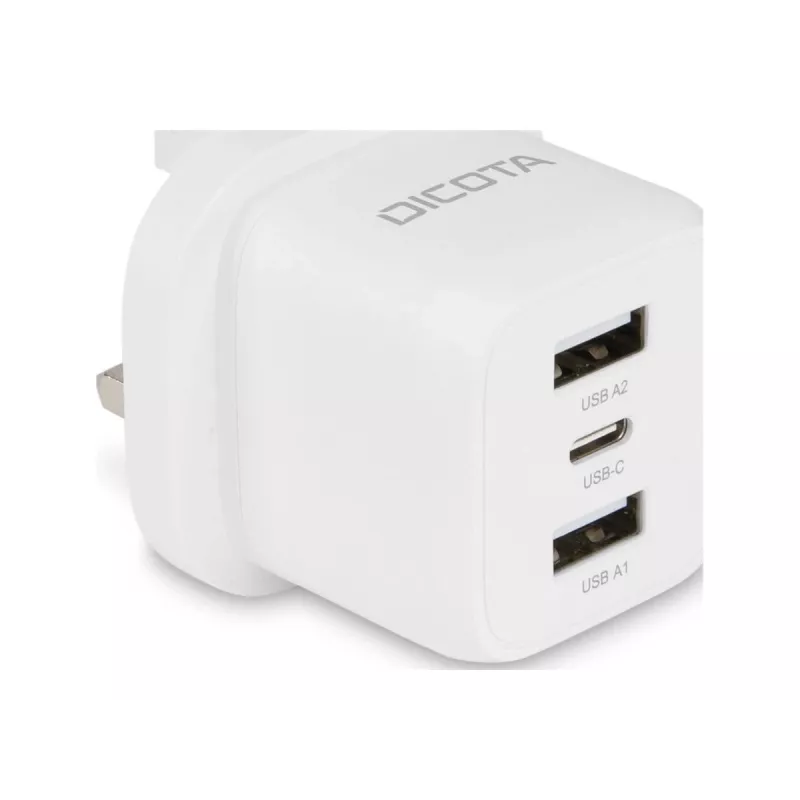 Dicota napájací zdroj - kompaktný, notebook - 32 watt - 3 A - 3 výstupné porty (USB-C, 2 x USB)