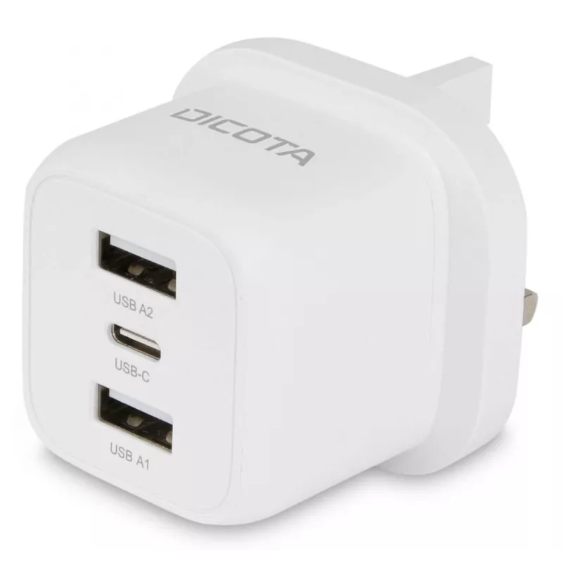 Dicota napájací zdroj - kompaktný, notebook - 32 watt - 3 A - 3 výstupné porty (USB-C, 2 x USB)