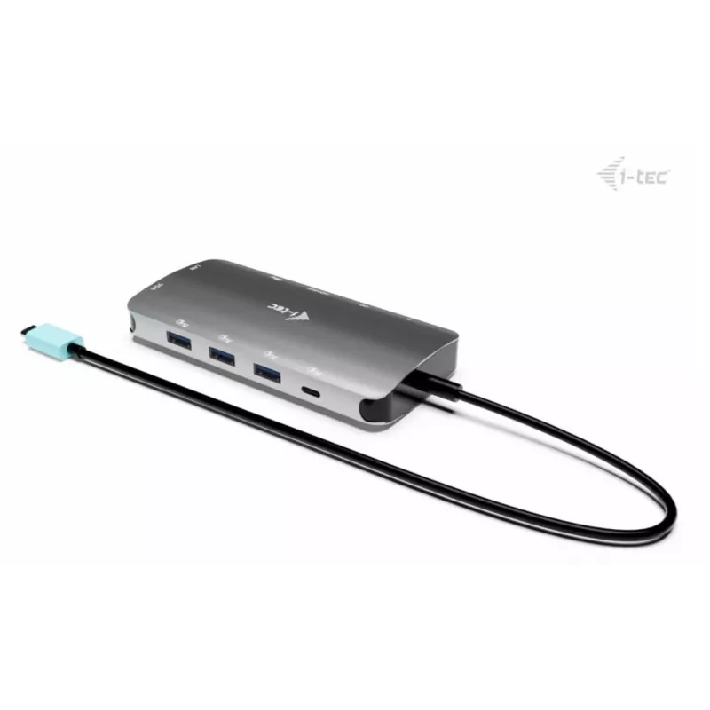 Dokovacia stanica ITEC i-tec USB-C Metal Nano 3x Display (DP, HDMI, VGA) s Power Delivery 100 W, 4x USB-A, Gigabit Ethernet
