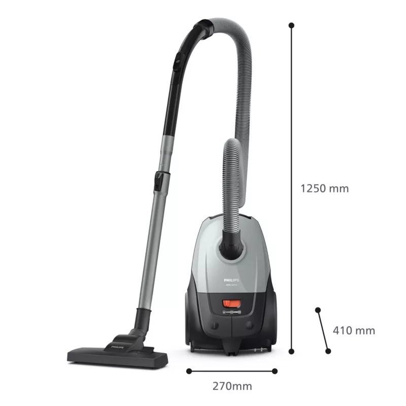 Podlahový vysávač Philips XD2142/12 — 850 W, 3 L vrecko na prach, HEPA filter, suché čistenie