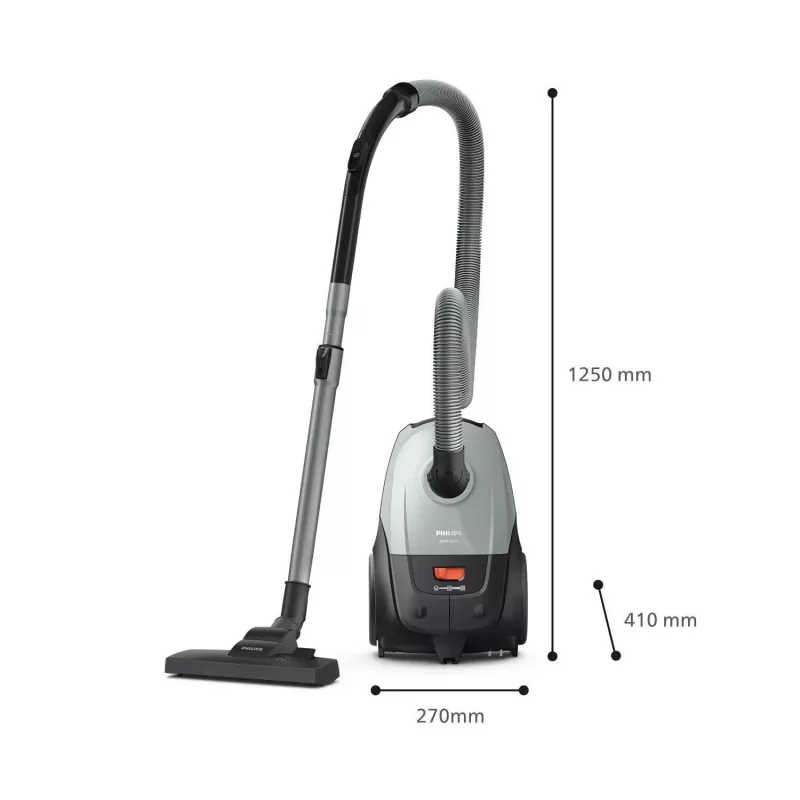 Podlahový vysávač Philips XD2142/12 — 850 W, 3 L vrecko na prach, HEPA filter, suché čistenie