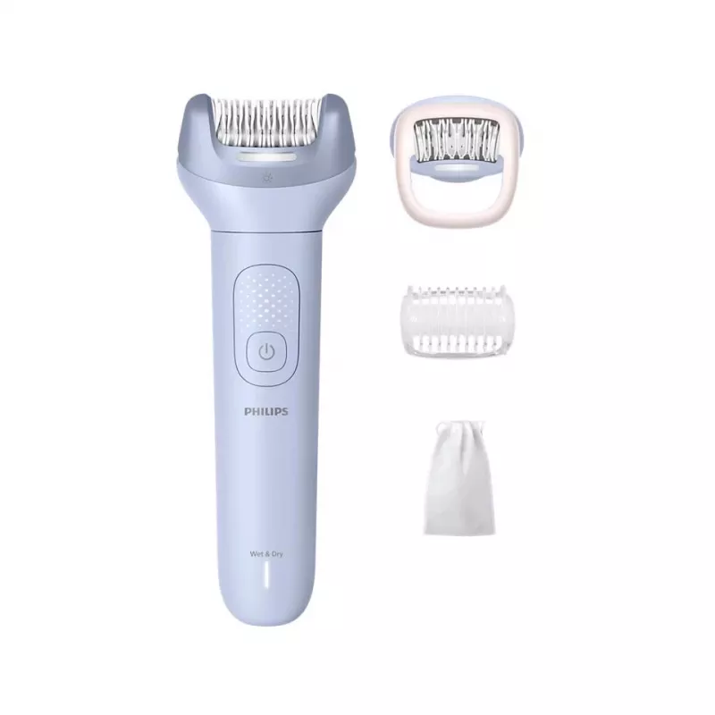 Epilátor Philips 8000 Series BRE708/00 — bezdrôtový mokrý & suchý, 32 pinzet, 2 rýchlosti, modrý