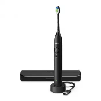 Nabíjacia sonická zubná kefka Philips 3100 series HX4033/32 — lítium-iónová batéria, 1 rukoväť, 1 hlavica, režim Daily Care, čierna