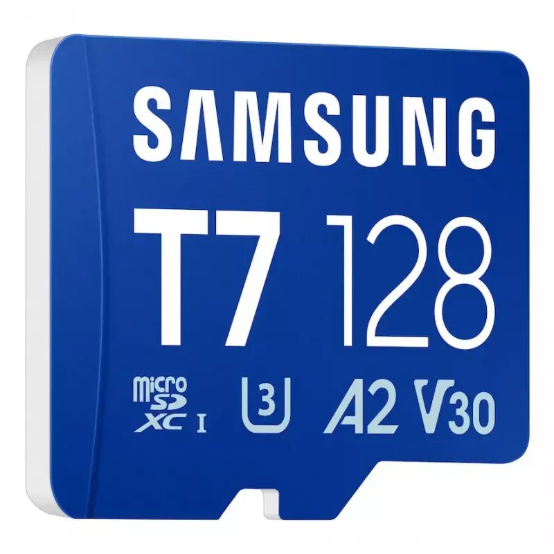 MicroSDXC pamäťová karta Samsung T7 128 GB UHS-I U3 V30 170 MB/s modrá