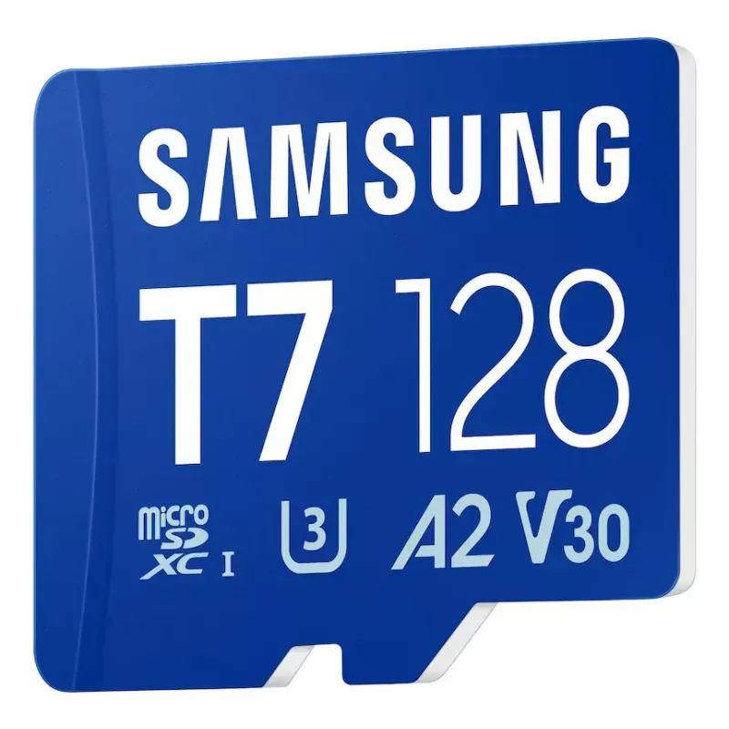MicroSDXC pamäťová karta Samsung T7 128 GB UHS-I U3 V30 170 MB/s modrá