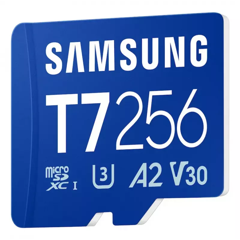 MicroSDXC pamäťová karta Samsung T7 256 GB UHS-I U3 V30 čítanie 170 MB/s modrá