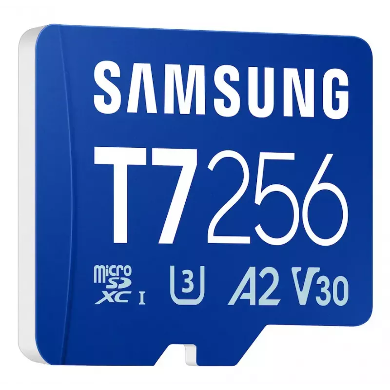 MicroSDXC pamäťová karta Samsung T7 256 GB UHS-I U3 V30 čítanie 170 MB/s modrá