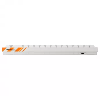 Mechanická herná klávesnica Cherry K5 Pro TMR Compact 65% AZERTY RGB káblová USB oranžová biela