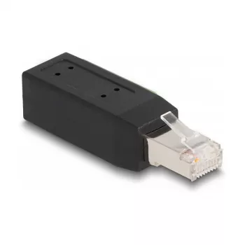 DeLOCK RJ45 konektor samec Cat.5e na svorkovnicový adaptér 90° zahnutý