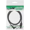 InLine USB 2.0 kábel USB A konektor samec na Mini-USB B konektor samec, 90° nahor zahnuté konektory, 1,5 m, čierny