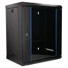 Extralink Lite 12U 530X400 nástenný rack rozvádzač čierny s policou