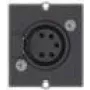 Bachmann Custom Module 1 x XLR zásuvka - modulárny faceplate Snap-In - XLR (5-pin) - čierna (917.101)