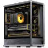 Jonsbo D401 PC skriňa, Midi Tower, ATX, temperované sklo – čierna