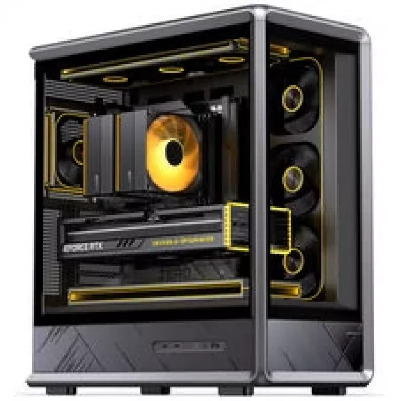 Jonsbo D401 PC skriňa, Midi Tower, ATX, temperované sklo – čierna