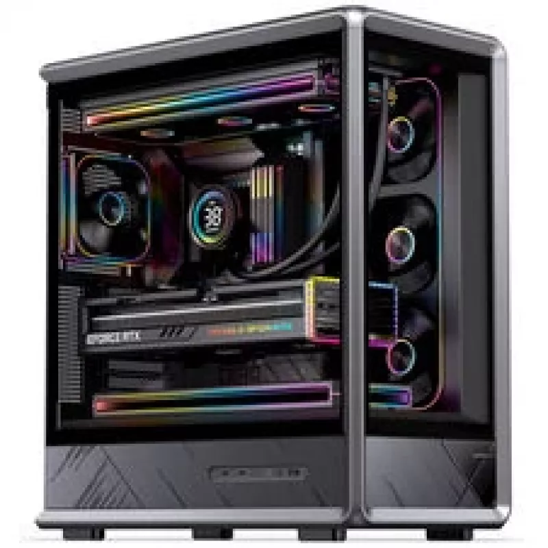Jonsbo D401 PC skriňa, Midi Tower, ATX, temperované sklo – čierna