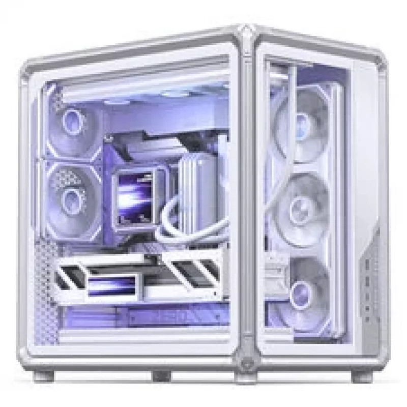 Jonsbo X400 PC skriňa, Midi Tower, ATX, temperované sklo – biela