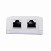 Nástenná tienená sieťová zásuvka GEMBIRD 2×RJ45 Cat6A FTP
