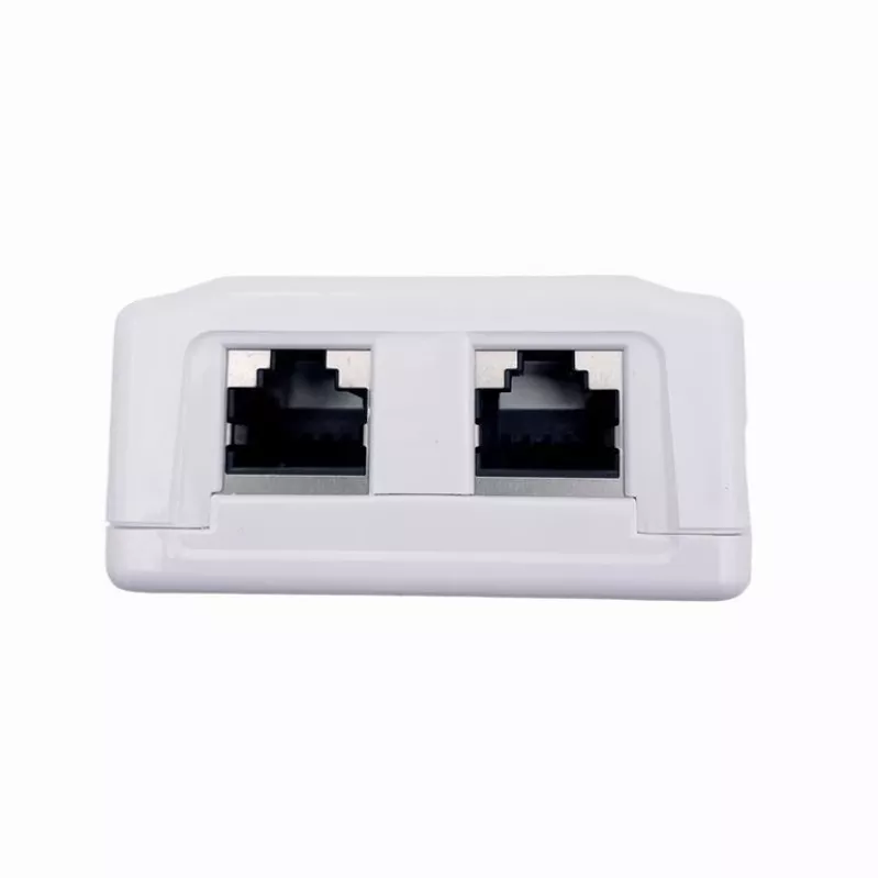 Nástenná tienená sieťová zásuvka GEMBIRD 2×RJ45 Cat6A FTP