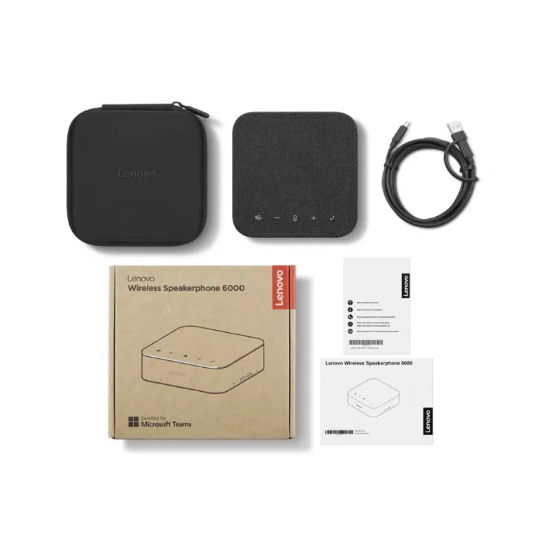 Lenovo hlasitý telefón 4Y71Q47766 — PC Bluetooth, USB-C, Li-Ion batéria 4215 mAh, čierny