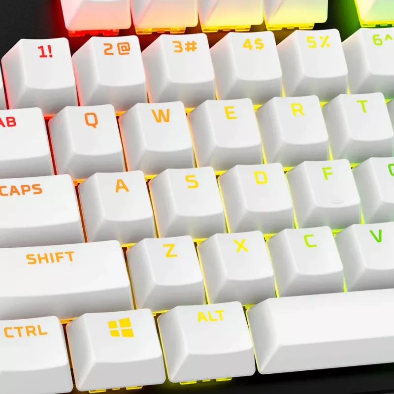 Sada klávesových krytov HP HyperX Full Key Set, biela, kompatibilná s HyperX a väčšinou mechanických klávesníc