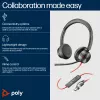 HP Poly Blackwire 8225 USB-C headset, káblový, kancelária/call centrum, 185 g, headset, čierny