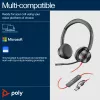 HP Poly Blackwire 8225 USB-C headset, káblový, kancelária/call centrum, 185 g, headset, čierny