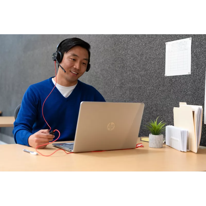 HP Poly Blackwire 8225 USB-C headset, káblový, kancelária/call centrum, 185 g, headset, čierny